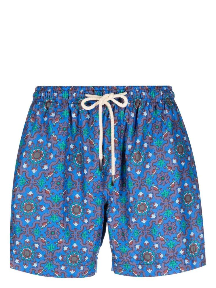 PENINSULA SWIMWEAR graphic-print swim shorts - Blue Cover