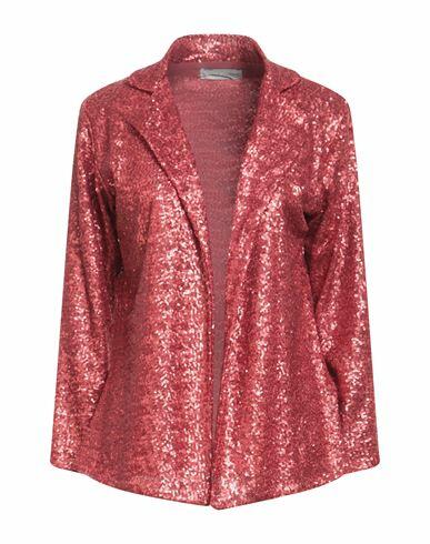 Boutique De La Femme Woman Blazer Brick red Polyester Cover