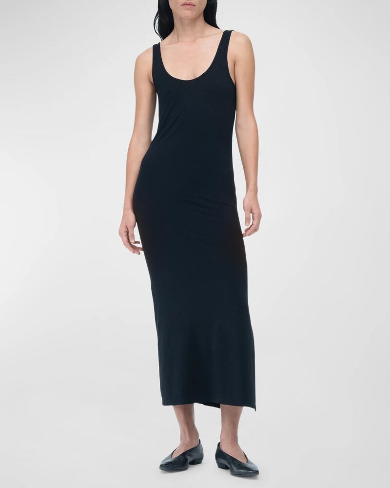 Another Tomorrow Scoop-Neck Slit Midi Tank Dress Cover