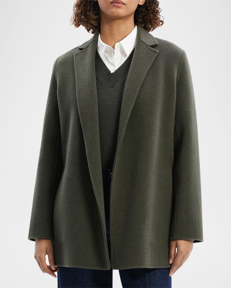 Theory New Divide Double-Face Wool Blazer Cover