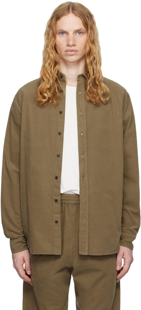 The Row Khaki Ruskin Shirt Cover