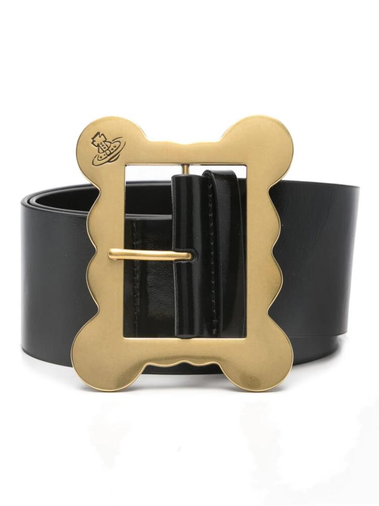 Vivienne Westwood wide Frame Buckle belt - Black Cover