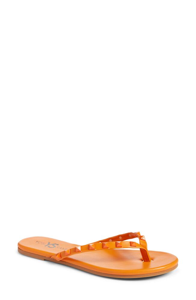 Yosi Samra Rivington Flip Flop in Apricot Studs Cover