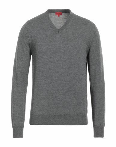 Isaia Man Sweater Grey Wool Cover