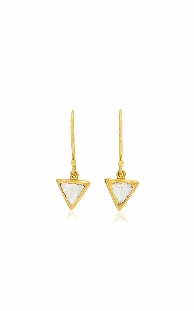 Amrapali - 18K Yellow Gold Kundan Diamond Triangle Drop Earrings - Gold - Gifts For Her Cover