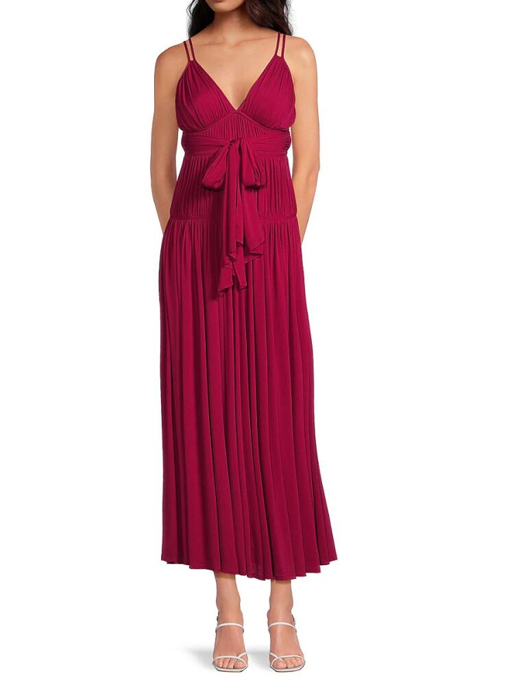 Rebecca Taylor Women's Ruched Maxi Dress - Hibiscus Cover