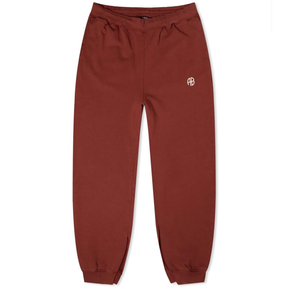 Anine Bing Women's Tyler Sweat Pants in Burgundy Cover