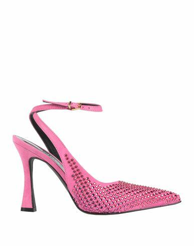 Pinko Woman Pumps Pink Leather Cover