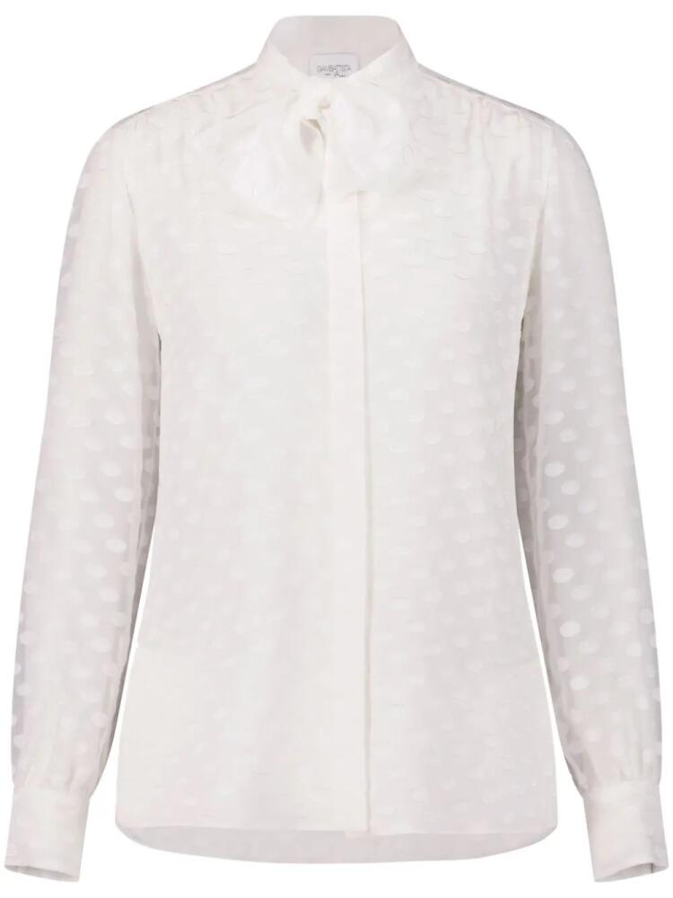 Giambattista Valli fil coupé georgette blouse - White Cover