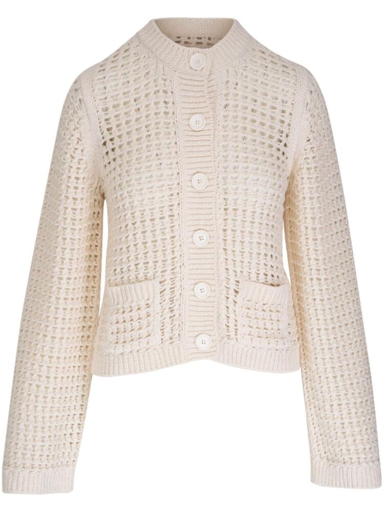 Dorothee Schumacher round neck open-knit cardigan - Neutrals Cover