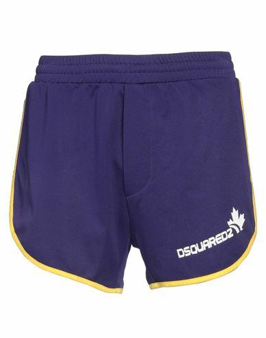 Dsquared2 Man Shorts & Bermuda Shorts Purple Polyester, Cotton Cover