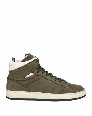 Officine Creative Italia Woman Sneakers Military green Leather Cover