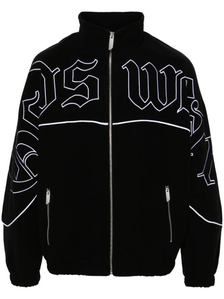 GCDS embroidered-logo jacket - Black Cover