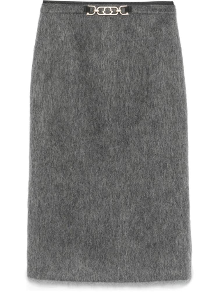 Moncler brushed-effect midi skirt - Grey Cover