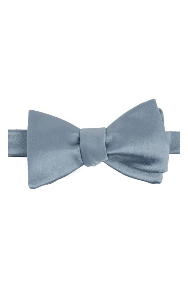 Brooklyn Brigade Solid Satin Bow Tie in Dusty Blue Cover