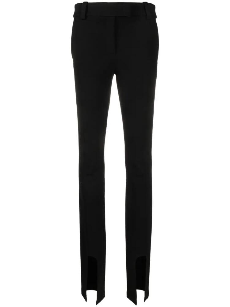 ALESSANDRO VIGILANTE cut-out slim-cut trousers - Black Cover