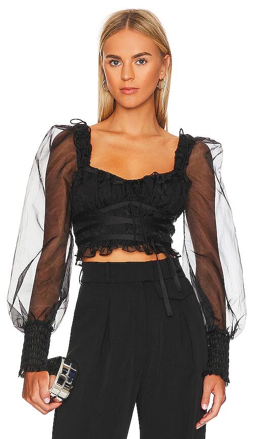 For Love & Lemons Gabrielle Top in Black Cover