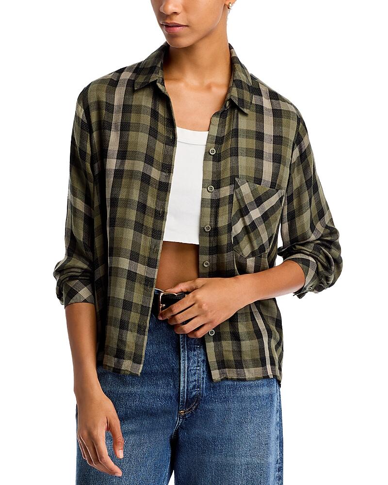 Bella Dahl Slouchy Pocket Plaid Shirt Cover