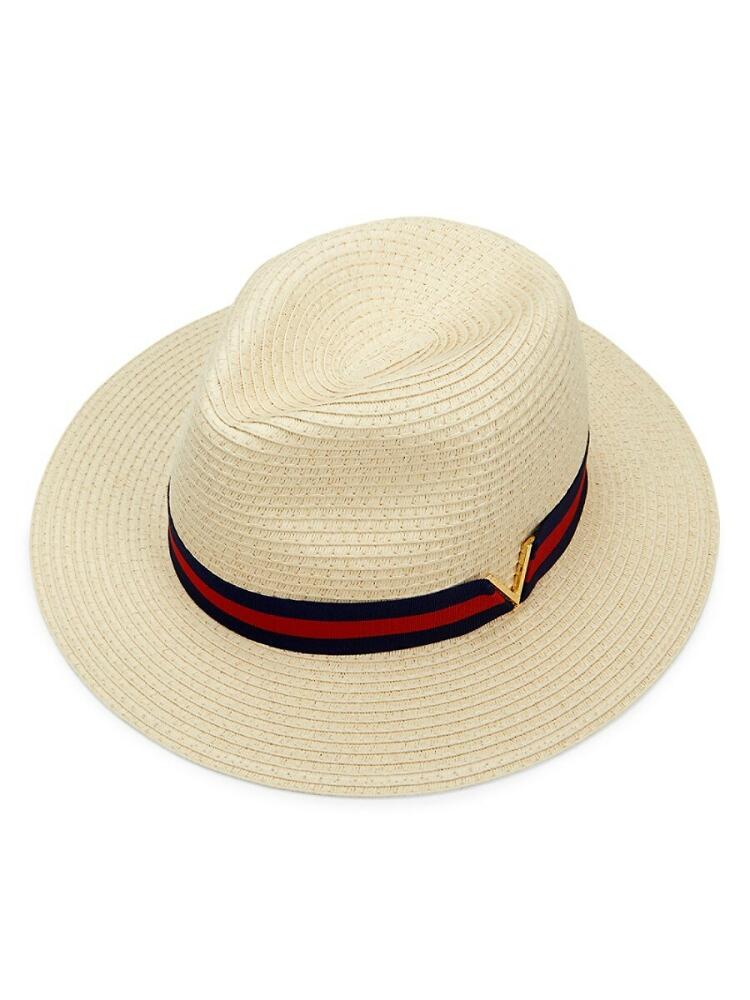 Vince Camuto Women's Stripe Band Panama Hat - Natural Cover