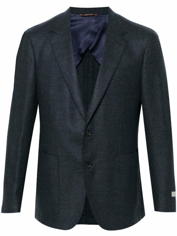 Canali intarsia-knit blazer - Blue Cover