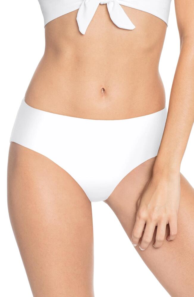 Robin Piccone Ava High Waist Bikini Bottoms in White Cover