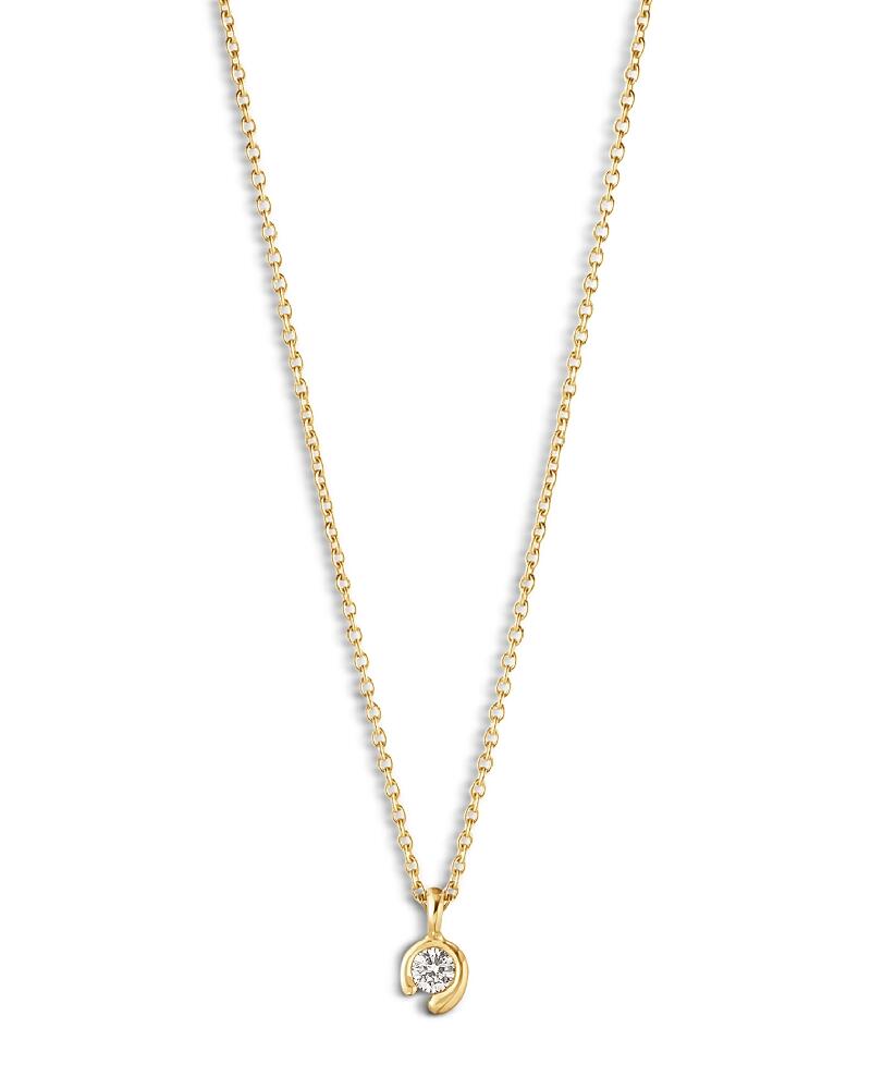 Georg Jensen 18K Yellow Gold 0.05 ct. Diamond Mercy Pendant Necklace, 17.72 Cover