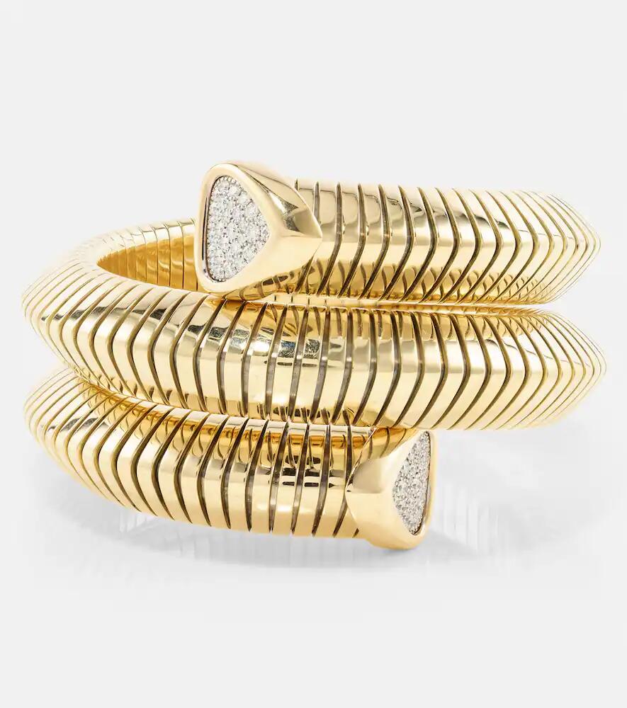 Marina B Trisola Triple 18kt gold bangle with diamonds Cover