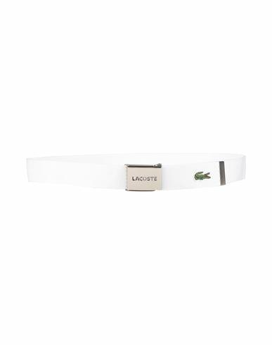 Lacoste Man Belt White Textile fibers Cover