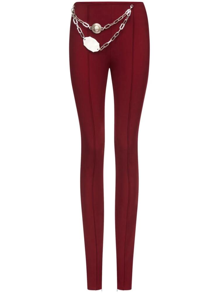 AREA Chain Plate leggings - Red Cover