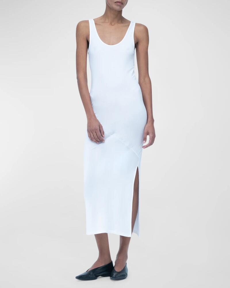 Another Tomorrow Scoop-Neck Slit Midi Tank Dress Cover