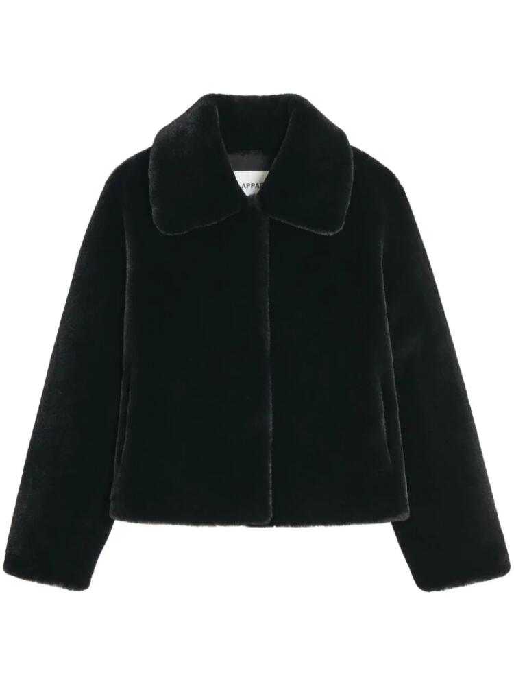 Apparis wide-collar faux fur jacket - Black Cover