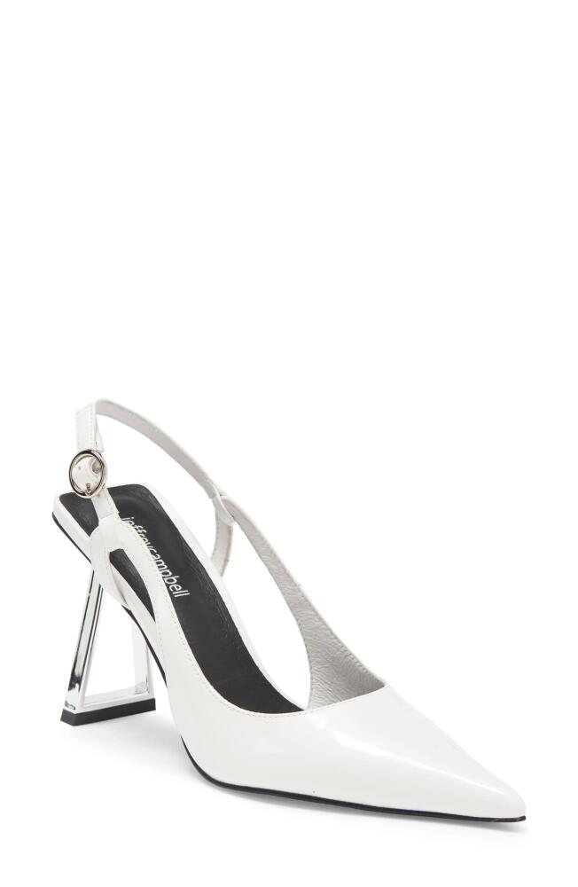 Jeffrey Campbell Creative Slingback Pointed Toe Pump in White Box Silver Cover