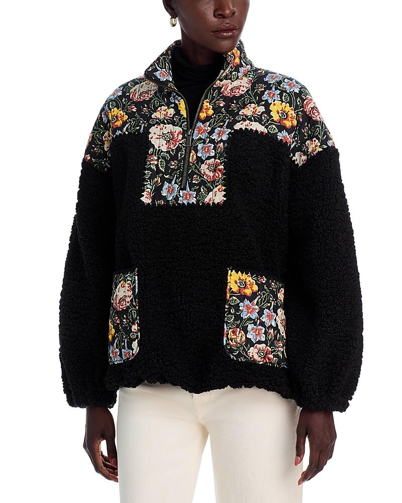 Rhode Liv Floral Print Sherpa Jacket Cover