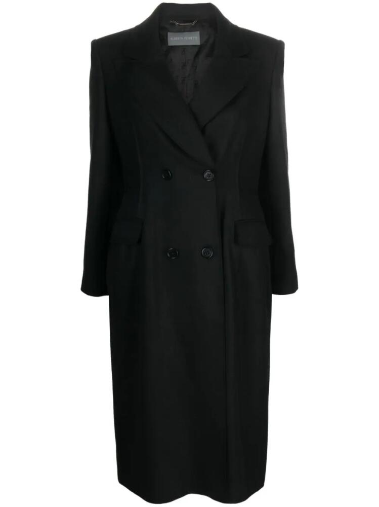 Alberta Ferretti notched-lapel double-breasted coat - Black Cover