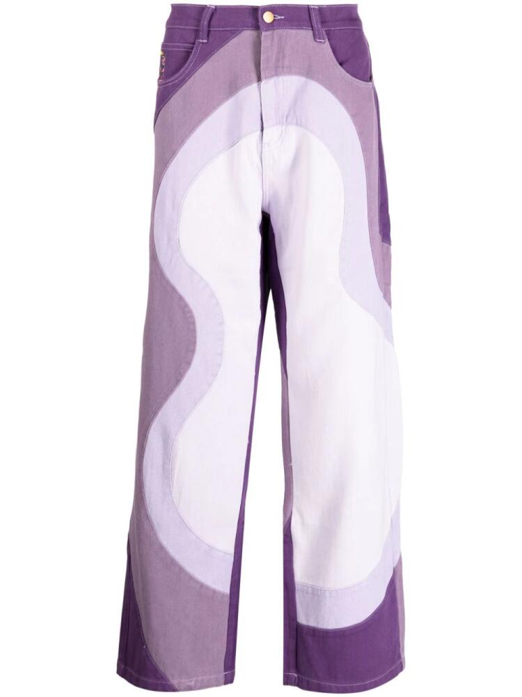 KidSuper mid-rise wide-leg jeans - Purple Cover