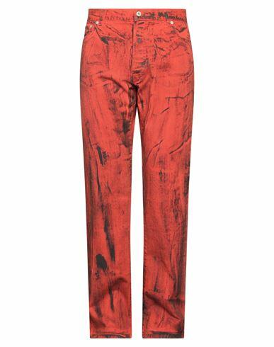 Heron Preston Man Jeans Tomato red Cotton Cover