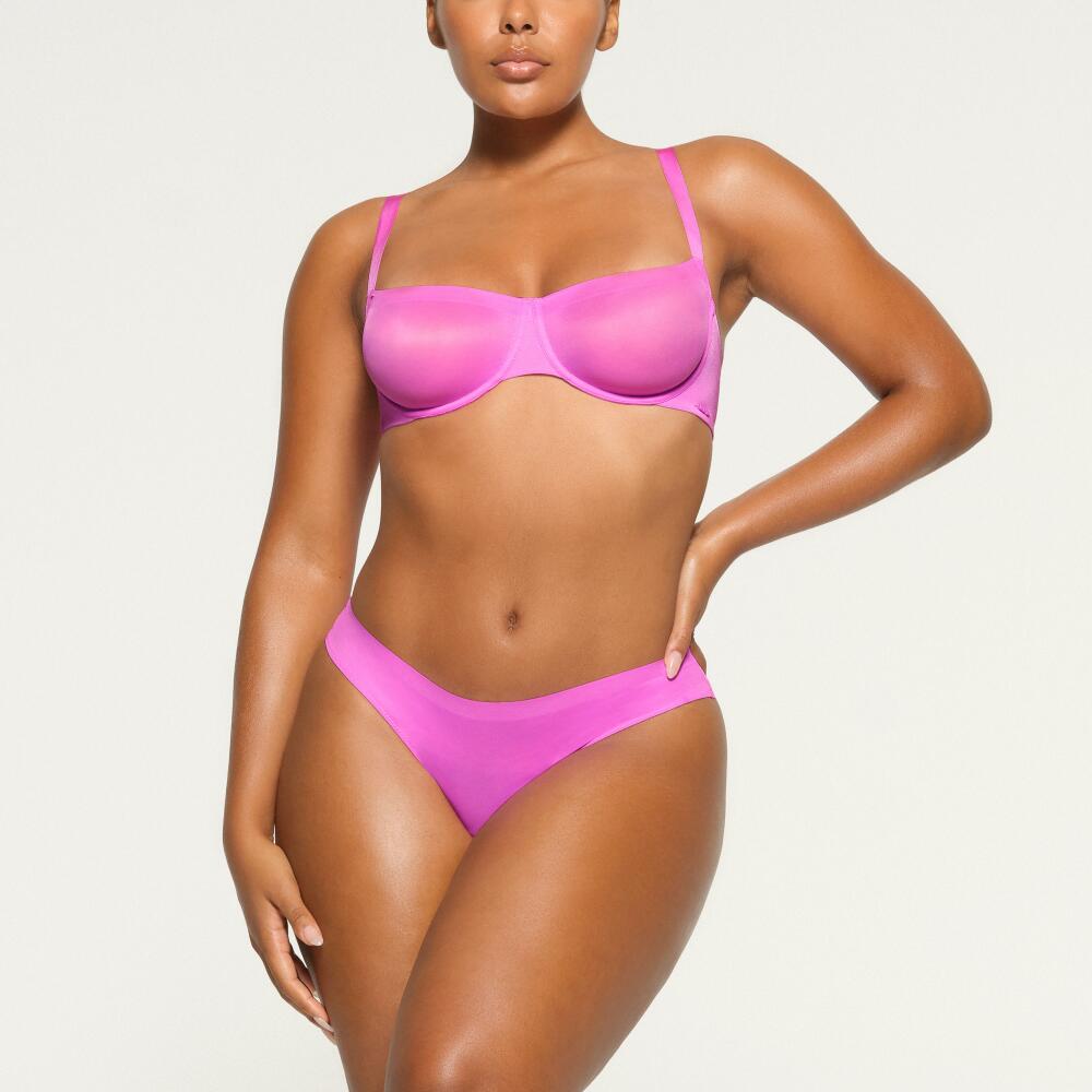 SKIMS Unlined Balconette Bra | Pink | 36D | No Show Cover