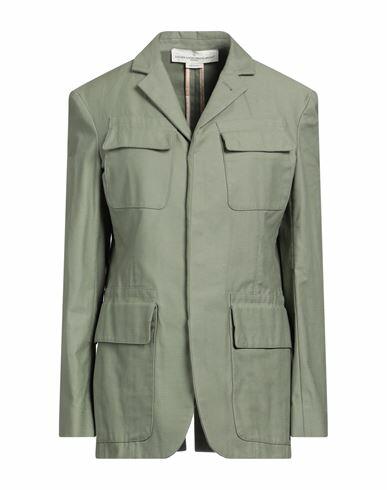 Golden Goose Woman Blazer Military green Cotton Cover