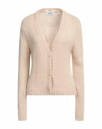 Niū Woman Cardigan Beige Acrylic, Polyamide, Alpaca wool, Viscose, Metallic Polyester Cover