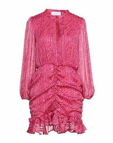 Soallure Woman Mini dress Fuchsia Polyester, Metallic fiber Cover