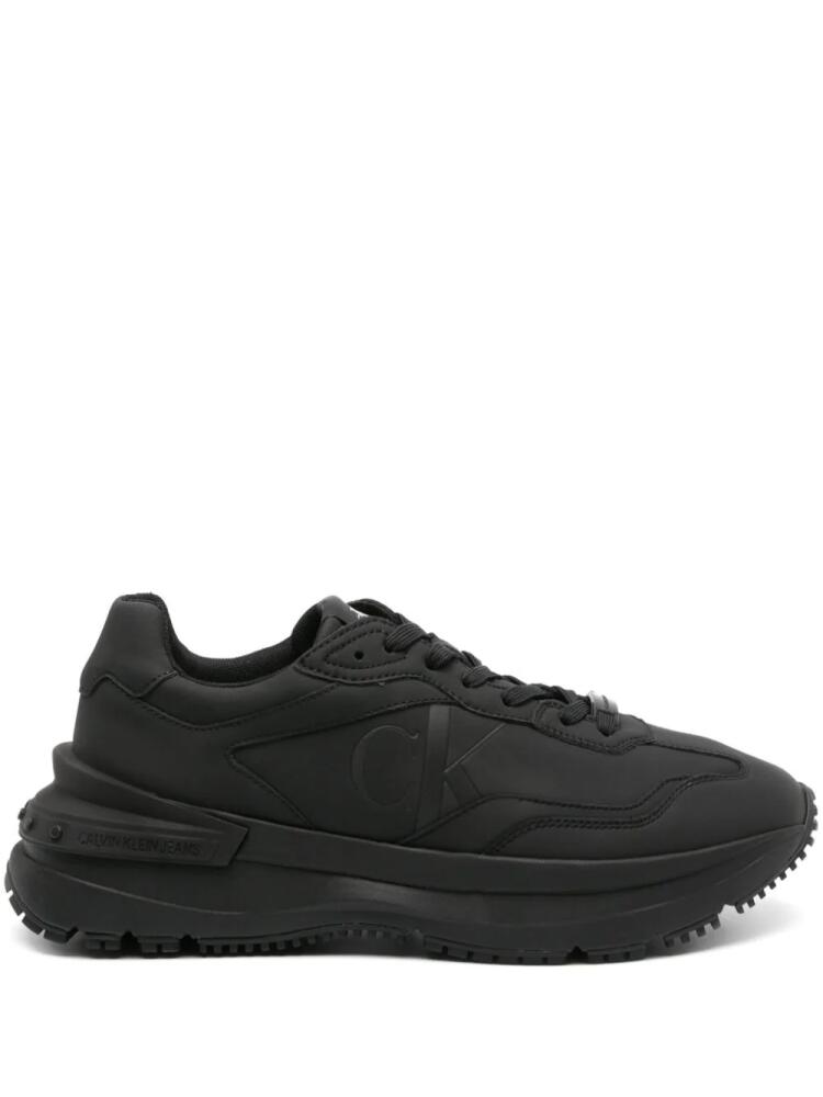 Calvin Klein Jeans logo-debossed panelled-design trainers - Black Cover