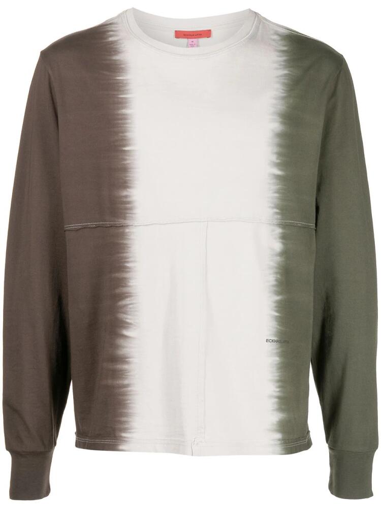 Eckhaus Latta Lapped tie-dye longsleeved T-shirt - Neutrals Cover