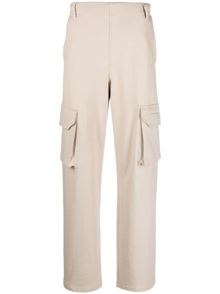 SANDRO logo-patch cotton cargo trousers - Neutrals Cover