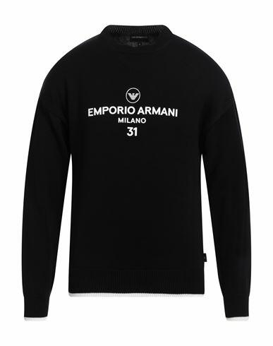 Emporio Armani Man Sweater Black Cotton Cover