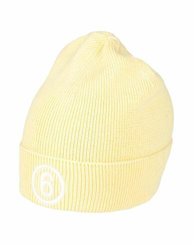 Mm6 Maison Margiela Woman Hat Yellow Cotton Cover