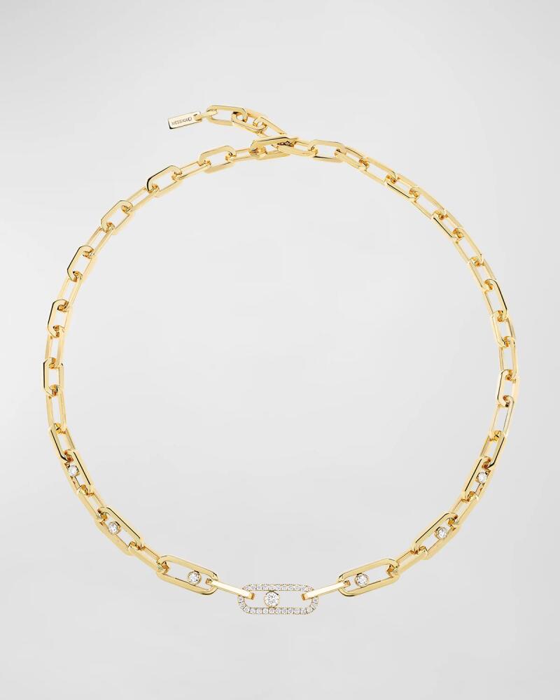 Messika Move Link 18K Yellow Gold Diamond Necklace Cover