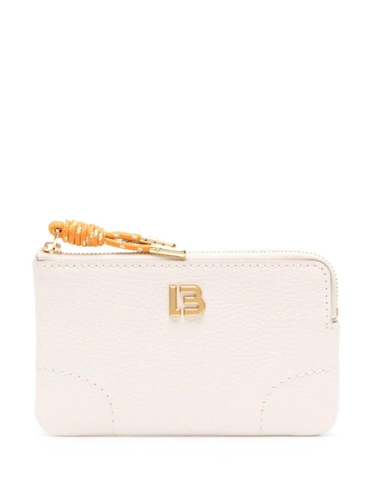 Bimba y Lola logo-plaque leather wallet - White Cover