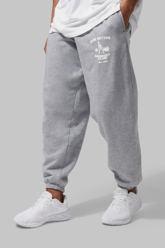 boohoo Mens Man Active Oversized Barbell Club Sweatpants - Grey Cover