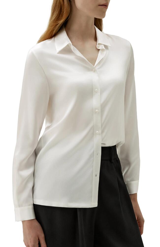 Lilysilk Classic Pearl Button Silk Shirt in Natural White Cover