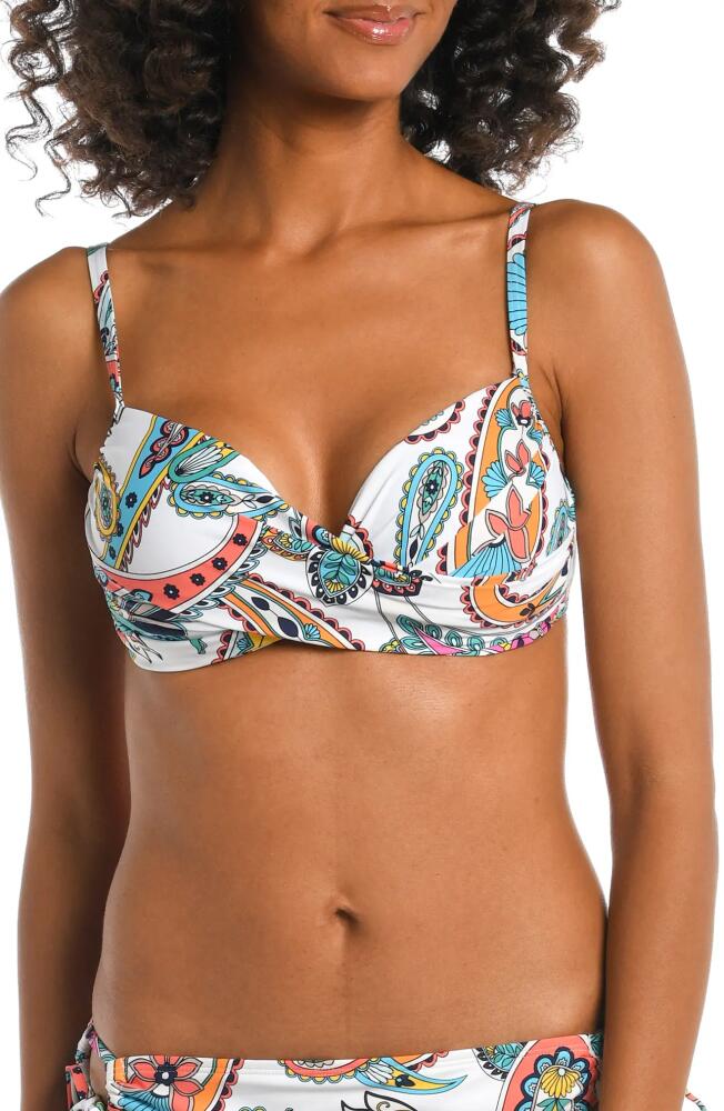 La Blanca Pave the Way Paisley Bikini Top in Multi Cover